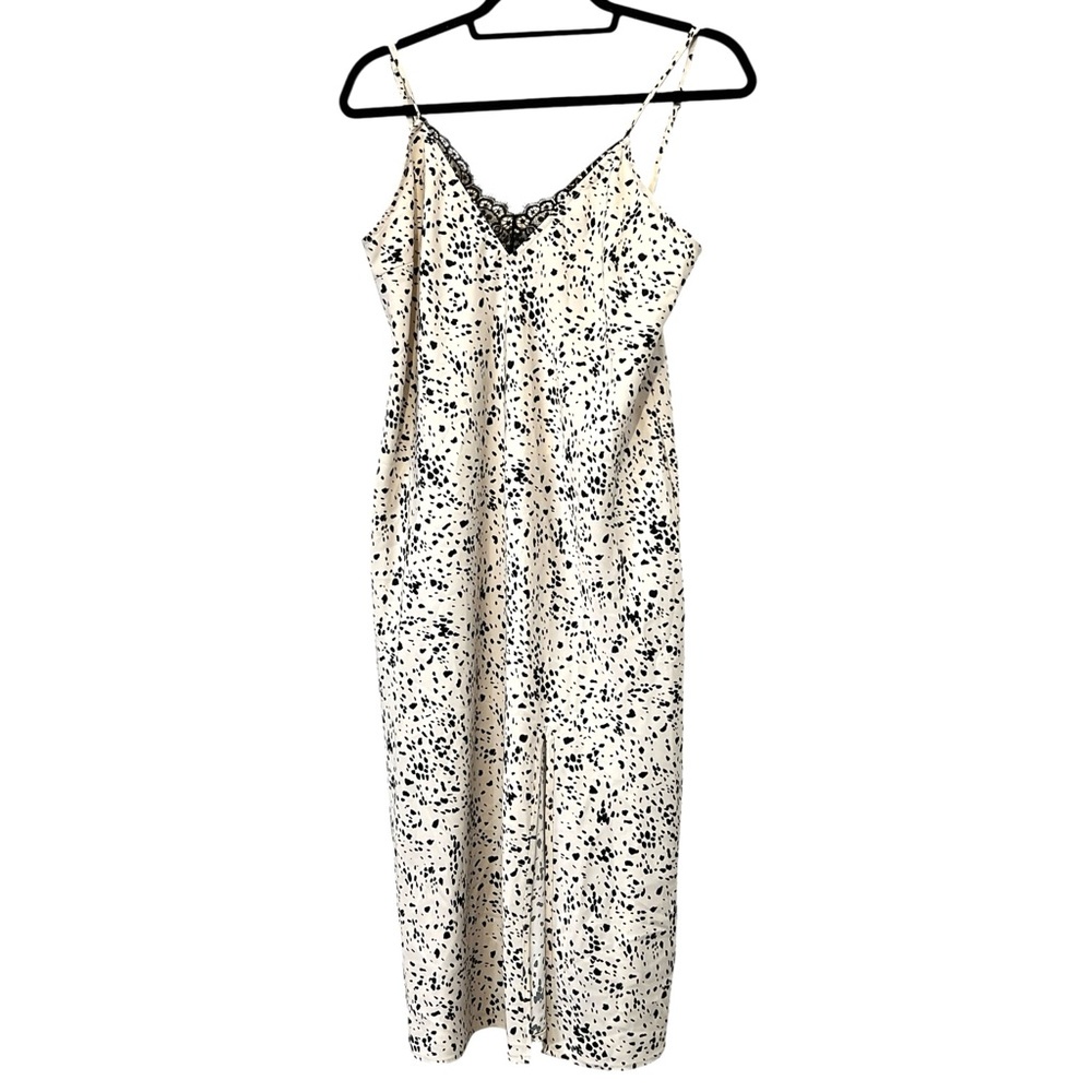 A New Day Sleeveless Cami Lace Slip Dress Color Tan & Black, Size Small - Picture 5 of 11